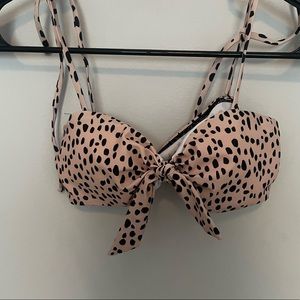 Leopard print bathing suit top
